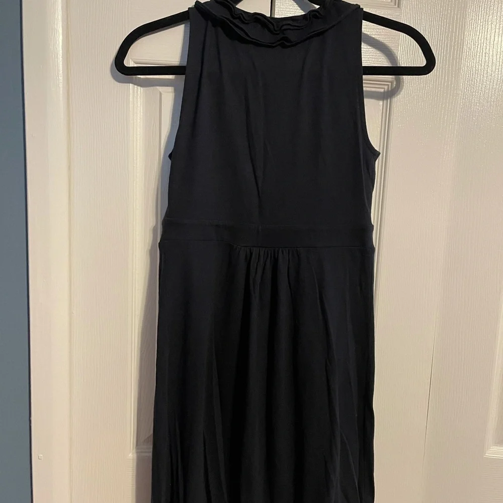 NWOT LOFT navy sleeveless V neck dress in size XXSP - Picture 4 of 4